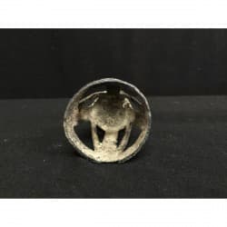 Antique Shan Buddha in Bronze on Openwork Throne – Burma, 18th Century, 10 cm - BR155