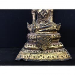 Antique Bangkok Buddha in Partially Gilt Bronze – Thailand, Late 19th / Early 20th Century, 19 cm – BR167