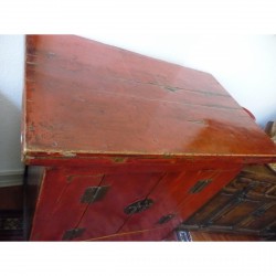 Antique Chinese Red Lacquer Wedding Cabinet - M-024