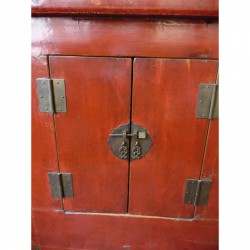 Antiker chinesischer Hochzeitsschrank in Rotlack - M-024