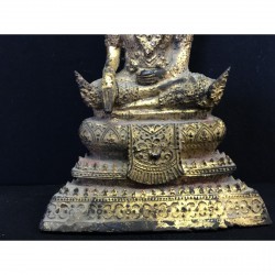 Antiker Bangkok Buddha in vergoldeter Bronze – Thailand, 19. Jahrhundert, 16 cm – BR168