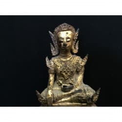 Antique Bangkok Buddha in Gilt Bronze – Thailand, 19th Century, 16 cm – BR168