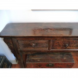 Antique Chinese Elm Altar Table with Drawers - M-017