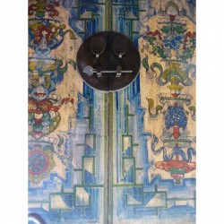 Antiker chinesischer Schrank mit farbiger Dekoration - M-013