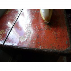 Antike chinesische Truhe aus Ulme mit schöner Patina - M-012