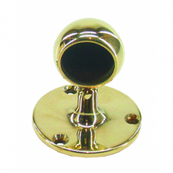 Gelænderholder i poleret messing - 2