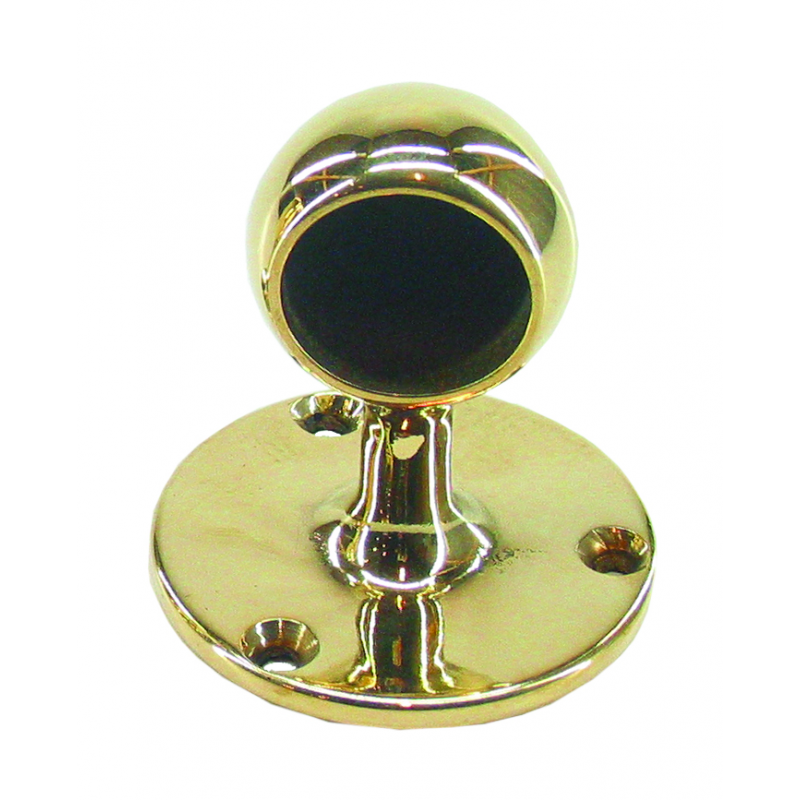 Gelænderholder i poleret messing - 2