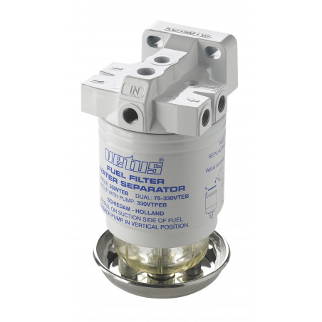 VETUS water separator/fuel filter, single, 10 micron, max. 190 l/h