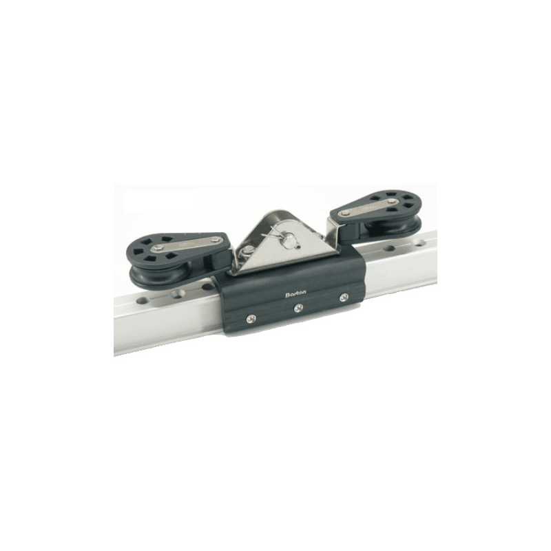 Skødevogn med kuglelejer og 2 blokke - 1