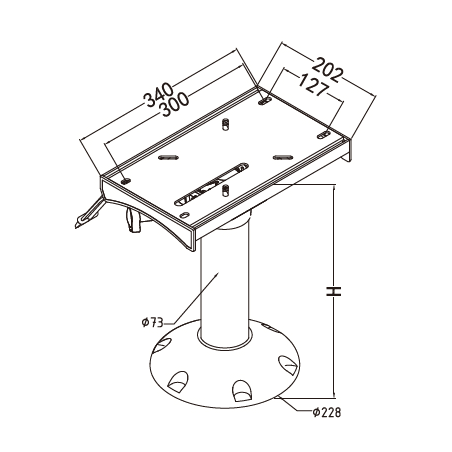 Stolestativ med slide - 2