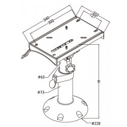 Stolestativ med slide og justerbar højde - 1