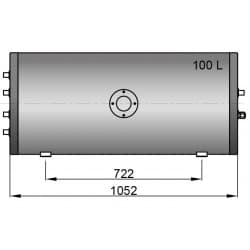 Twin coil calorifier, 100 liter.