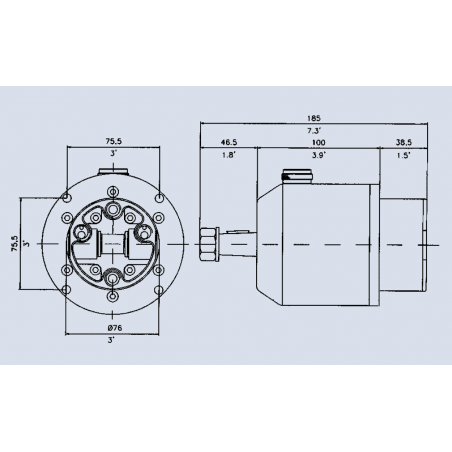Hydraulisk Styresystem op til 150hk Udenbords Motor GF150BR - 3