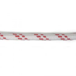 Superfald dobbeltflettet - Hvid/rød - 1