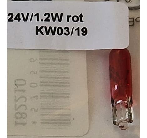 VDO pære 24V /1,2 W rød - 1