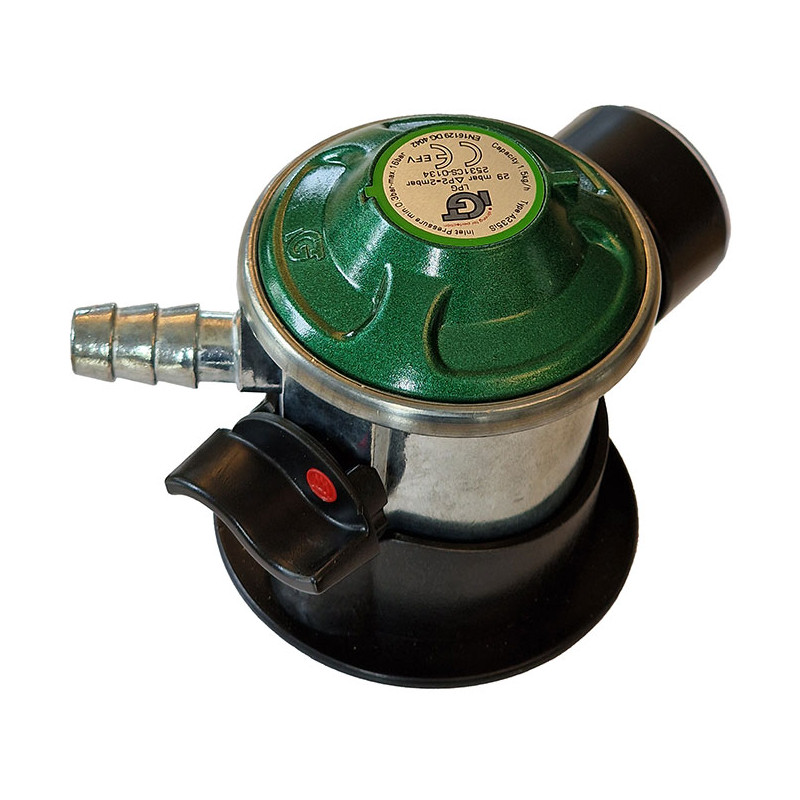 Gas regulator Jumbo click on med manometer og slangestuds - 3