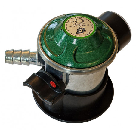 Gas regulator Jumbo click on med manometer og slangestuds - 3