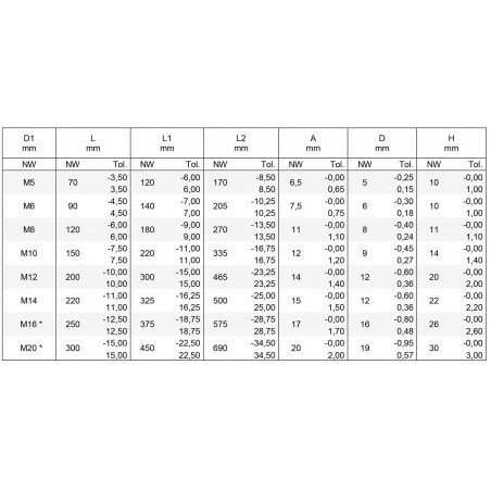 Vantskrue AISI 316 gaffel/gaffel åben - 4
