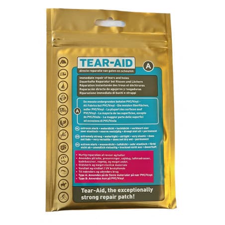 Tear-Aid reparationslap Type A til reparation af telt og båd.