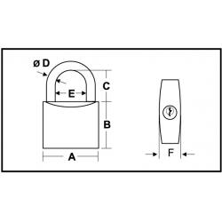 SeaLock Hængelås, lang bøjle, 3 stk - 1