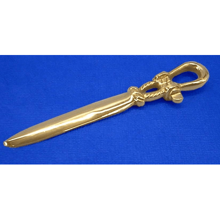 Brevkniv i messing med sjækel - 1