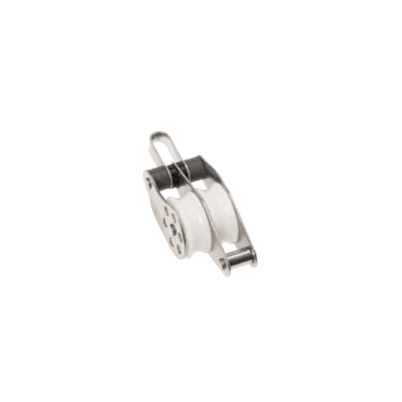 Lille dobbelt blok med hundsvot i rustfrit stål - 1