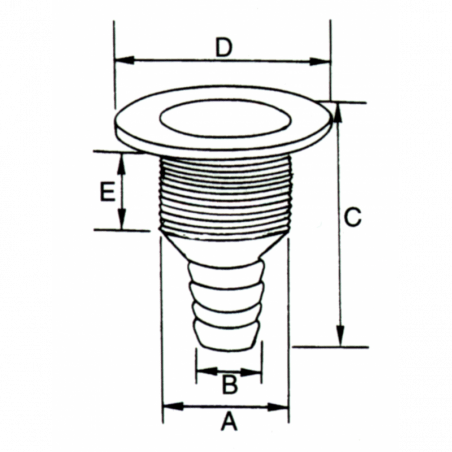 Skroggennemføring, plast, studs - 2