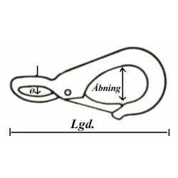 Karabinhage i rustfrit stål - 1