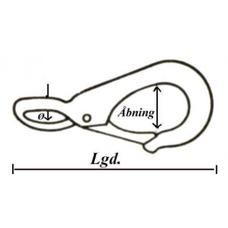 Karabinhage i rustfrit stål - 2