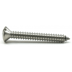 Selvskærende skrue med lige kærv Din 7973 linsehoved A4 - 1