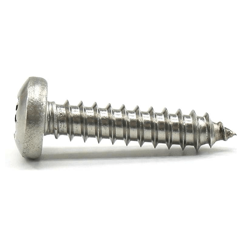 Självgängande skruv med panhuvuden och korsande urtag Din 7981 A4 - 2