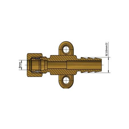Gasövergångsstycke för montering i skott - 1