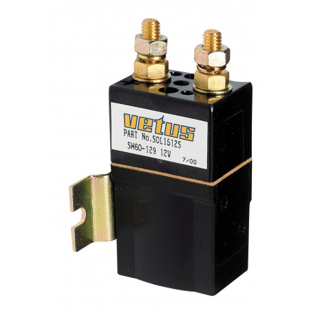 VETUS enkelrelä, 12 volt/1500 watt, M8-anslutningar