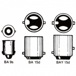 Lampe med bajonetsokkel 12V - 1