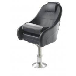 King, helm seat with flip-up squab