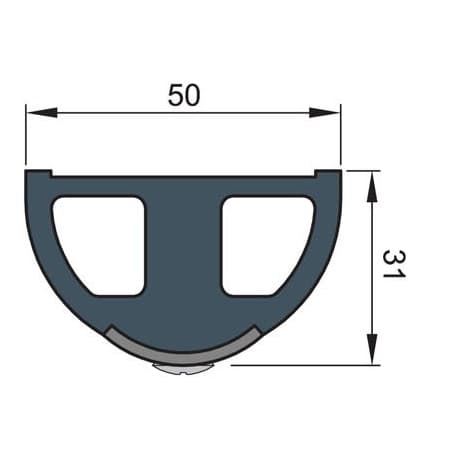 Base profile for rubbing strake