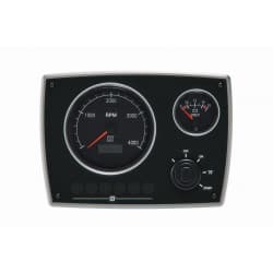 Snygg motorpanel i aluminium, 12 volt (0-4000 rpm)