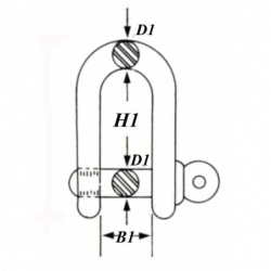 Schackel typ D galvaniserad - 1