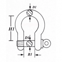 Sjækel type H galvaniseret - 1