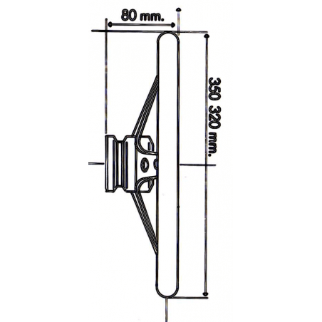 Rat i sort polyuretan med 3 egre - 2