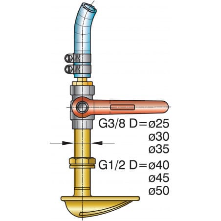 VETUS vattenskopa set för 20-30-35 mm axel