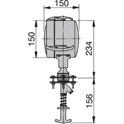 Strålkastare i rostfritt stål (AISI 316) typ Z