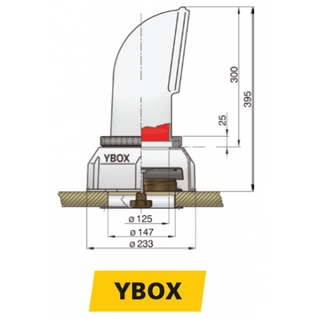 Doradeboks for VYOGI / VSAMOEN, incl. paddehatteventil - 2