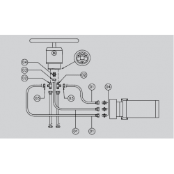 Fittings ansluter autopilot t. Mavimar hydraulisk styrning (nära ratten) - 2