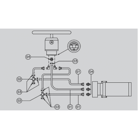 Monteringssats för autopilot på hydrauliskt styrsystem (nära motorn) - 1