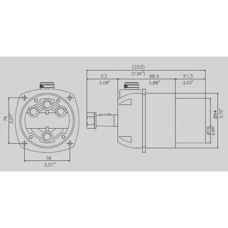 Hydrauliskt styrsystem upp till 80 hk utombordsmotor GF90BT - 5