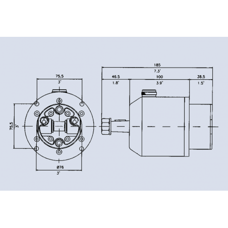 Hydraulisk Styresystem op til 150hk Udenbords Motor GF150RT - 4