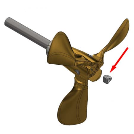 Zink 3-bl axel + segeldrivning 15-16,5" GORI - 1