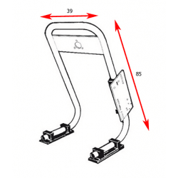 Styrekonsol til gummibåd til montering i dørk - 1