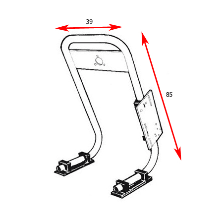 Styrekonsol til gummibåd til montering i dørk - 2